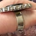 Obsidian, sheen, smoky topaz, 925 adjustable ring