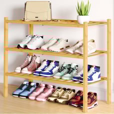 NEW 3-Tier Bamboo Shoe Rack Storage Organizer