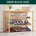 NEW 3-Tier Bamboo Shoe Rack Storage Organizer