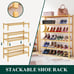 NEW 3-Tier Bamboo Shoe Rack Storage Organizer