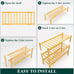 NEW 3-Tier Bamboo Shoe Rack Storage Organizer
