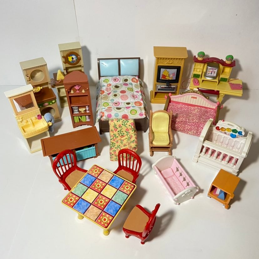 1993-2007 Mattel Fisher-Price My Loving Family Dollhouse Furniture Lot