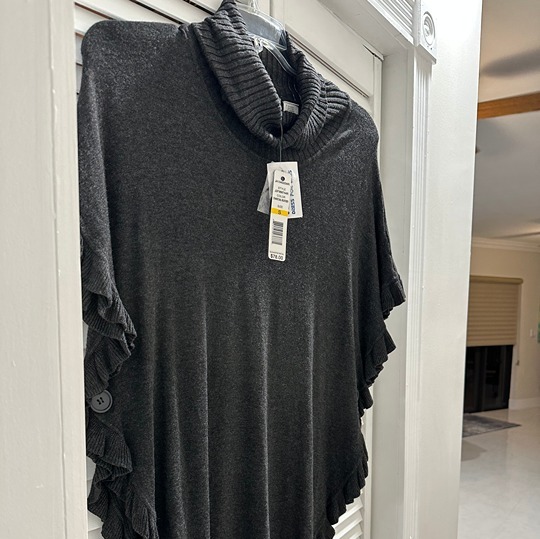 Turtleneck Poncho Sweater