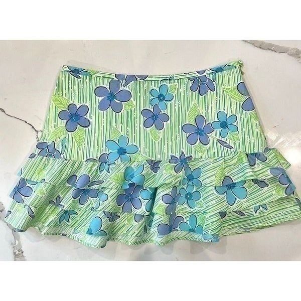 Lilly Pulitzer Vintage Hula Sea Spray Grass Skirt Size 2