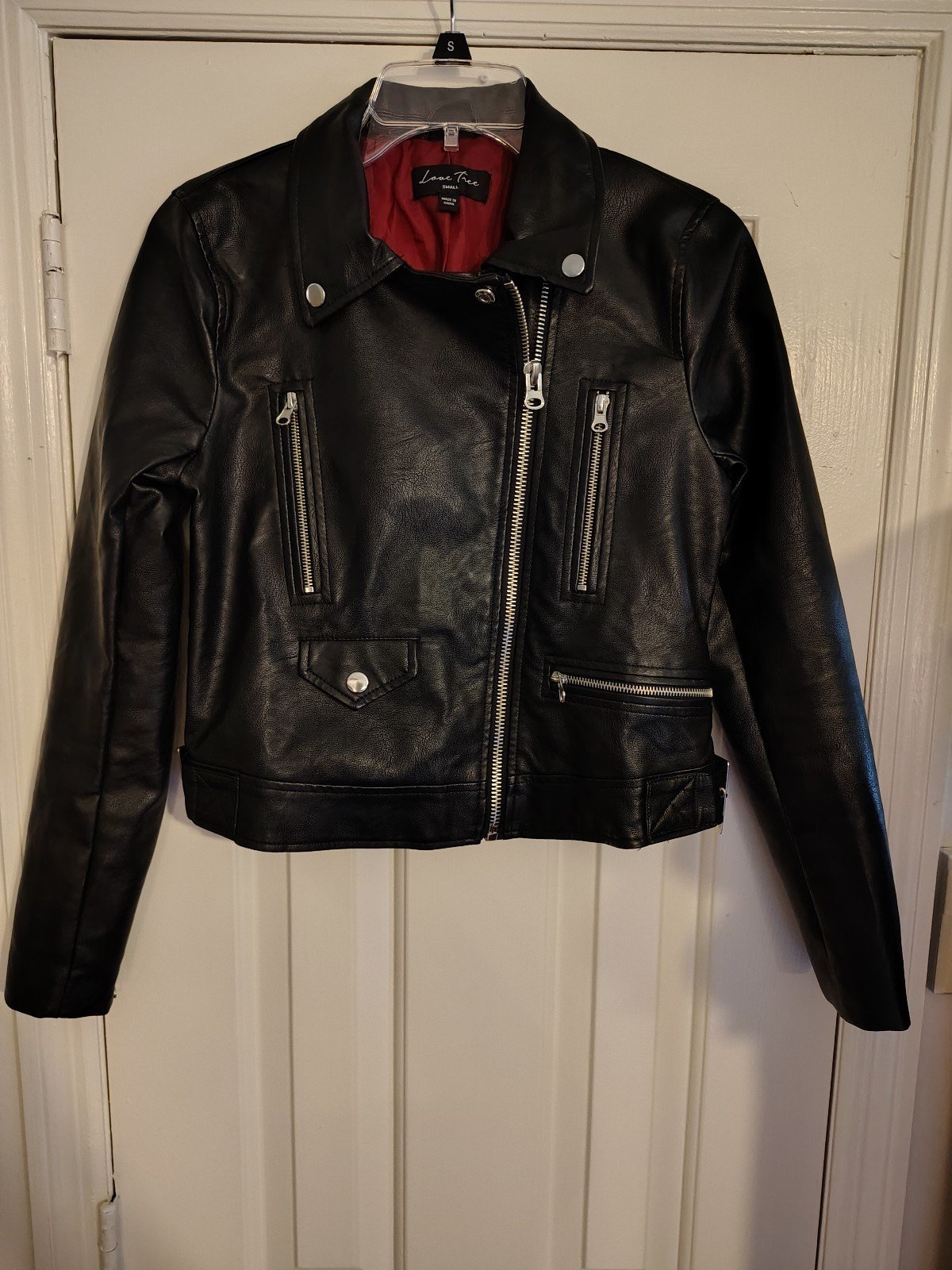 Black MOTO jacket women's size small