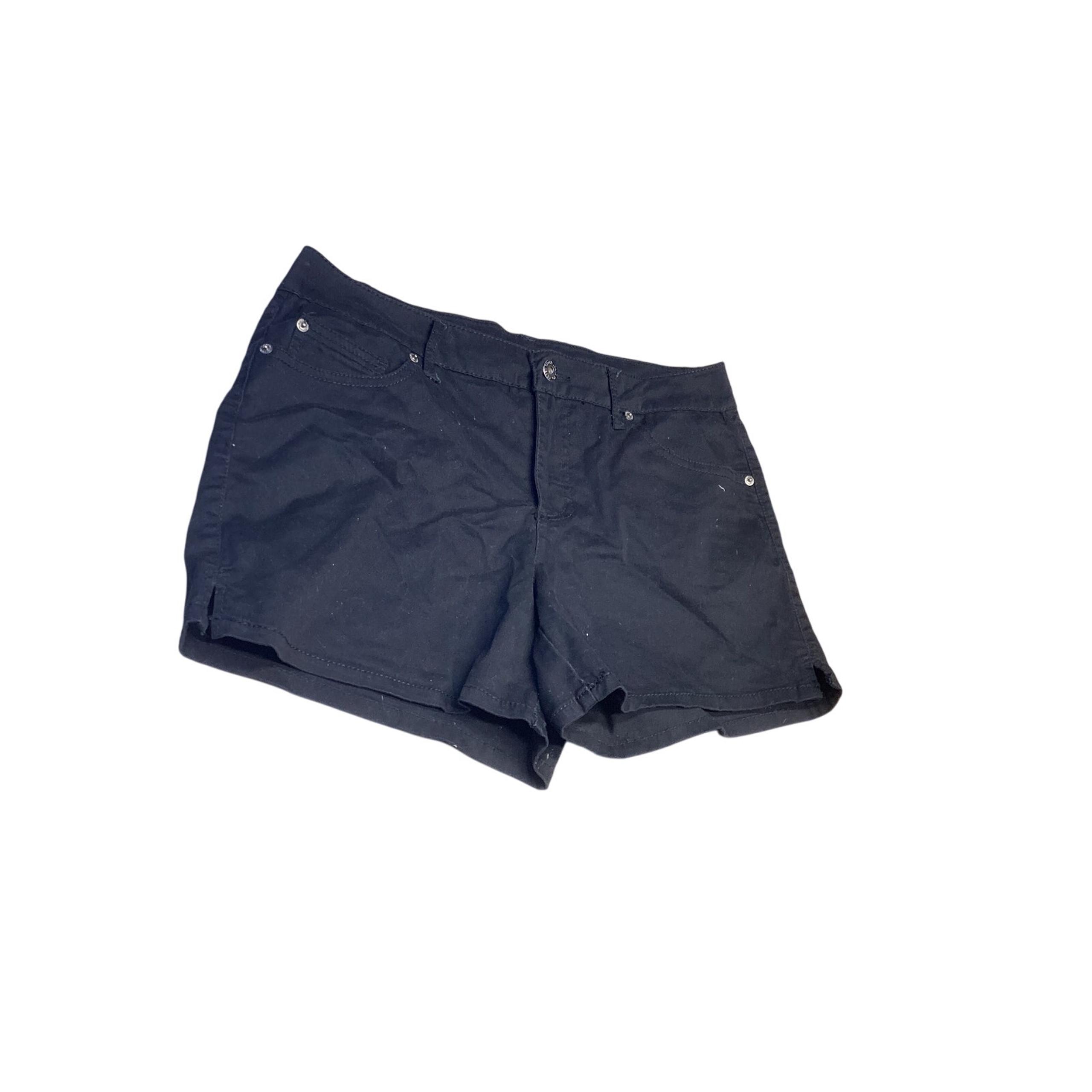 Faded Glory Quality Goods Women's Mid-Rise Denim Shorts Black Size 12