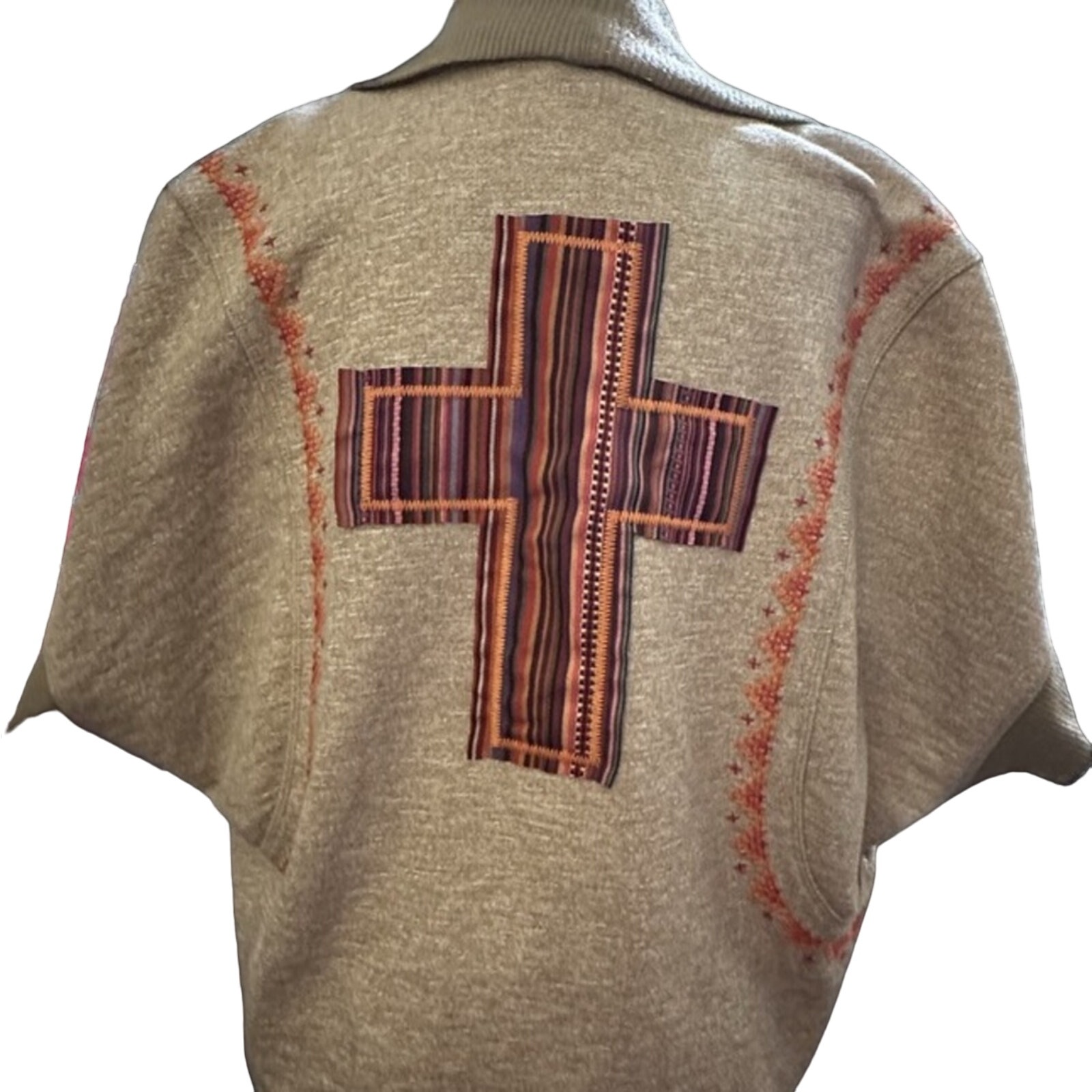 Ivy Jane Cross Embroidered Sweater, Size Small