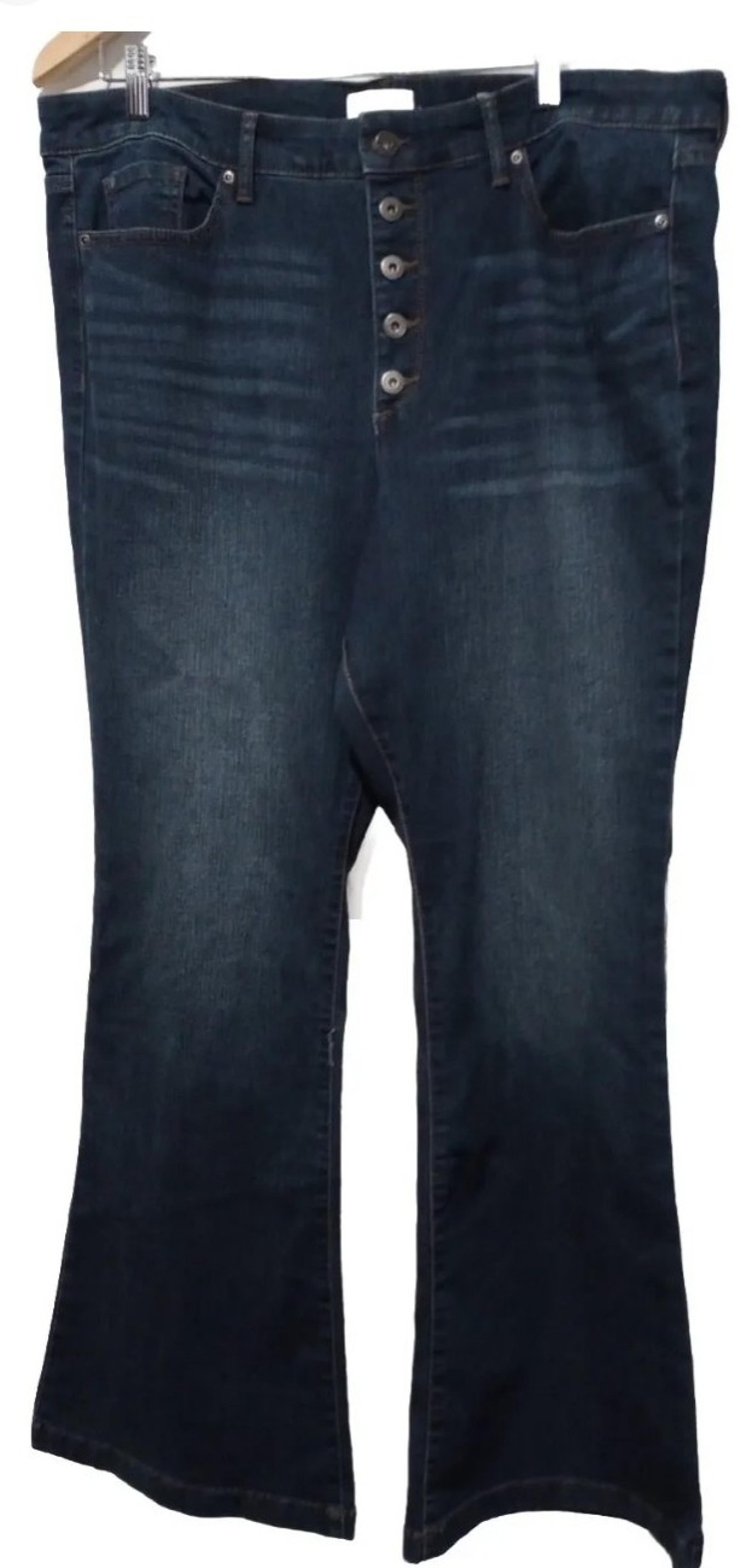 Sofia Jeans by Sofia Vergara Size 20 Melissa Flare Leg Button Fly Stretch Fit
