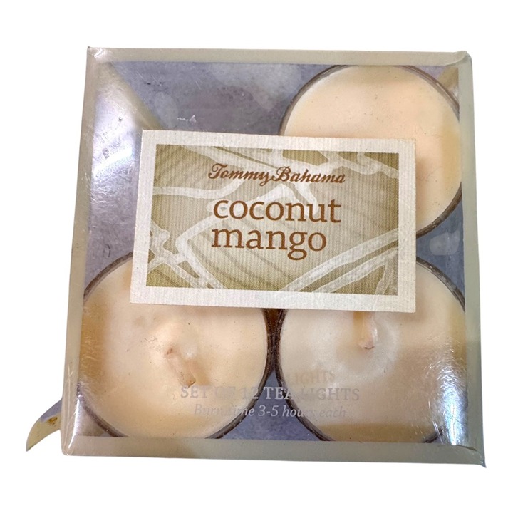 Tommy Bahama Coconut Mango Scented Tea Light Candles Set Of 10 Retired Lot NEW