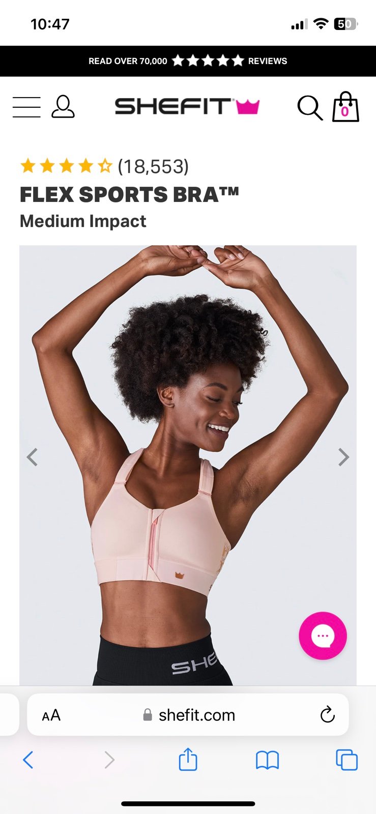 NWT SHEFIT FLEX SPORTS BRA™ Medium Impact