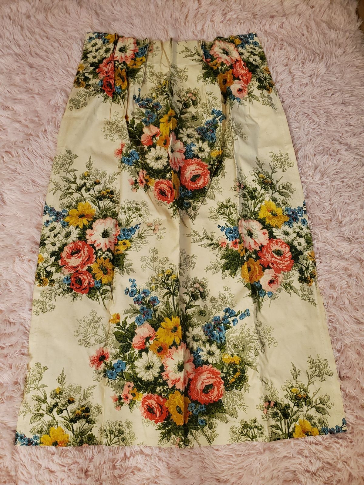 Vintage Pinch Pleat Curtains Set of 4