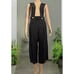 Vintage 80s Leger Black Preppy Punk Wide-Leg Madonna Look Jumpsuit, Sz Small