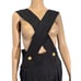 Vintage 80s Leger Black Preppy Punk Wide-Leg Madonna Look Jumpsuit, Sz Small