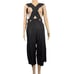 Vintage 80s Leger Black Preppy Punk Wide-Leg Madonna Look Jumpsuit, Sz Small