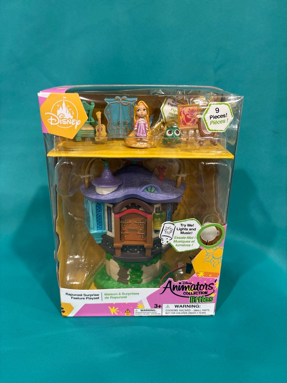 DISNEY ANIMATORS LITTLES COLLECTION Rapunzel Tower Playset 9pcs Surprise Figure