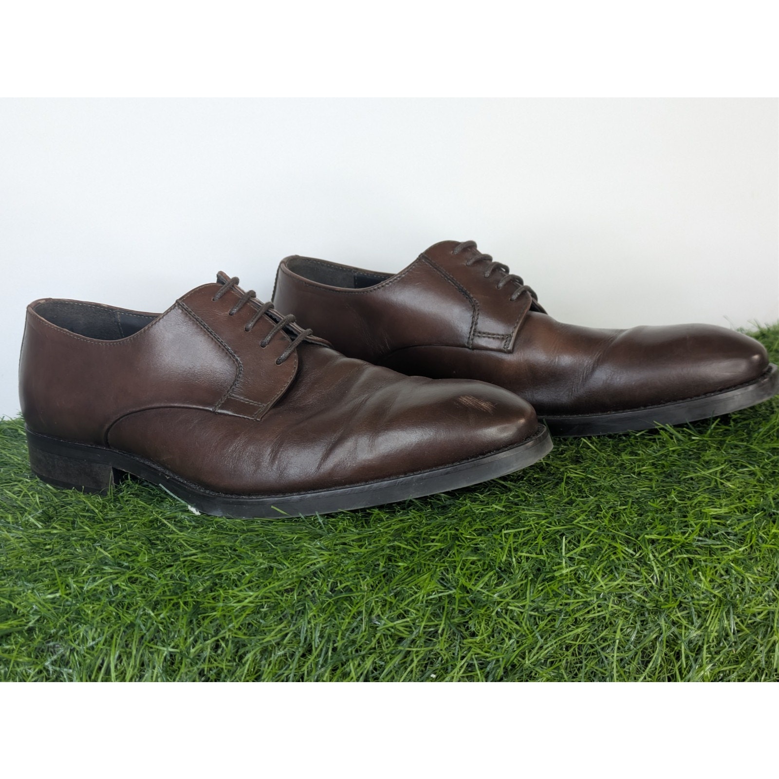 Men's Formal 8.5 To Boot New York Brampton Brown Leather Derby Dress Shoes