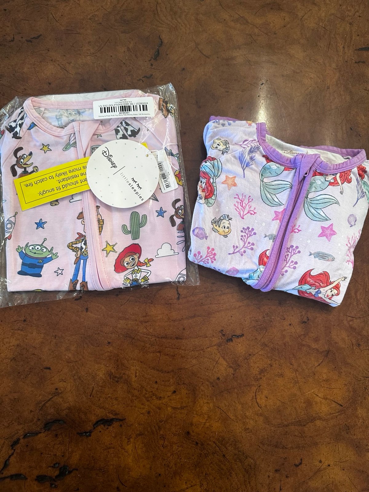Little Sleepies 18-24 months Toy Story pink zippy NIB