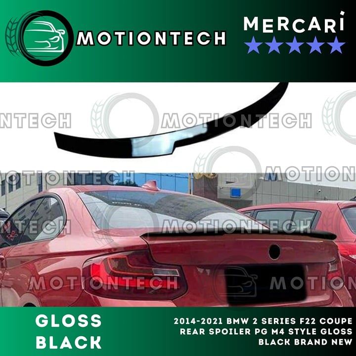 2014-2021 BMW 2 Series F22 Coupe Rear Spoiler PG M4 Style Gloss Black Brand New