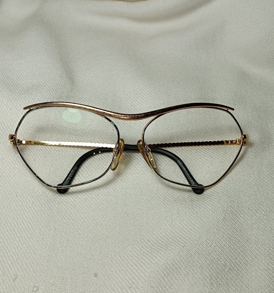 Christian Lacroix Gold Tone Metal Eyeglasses Frame 7370