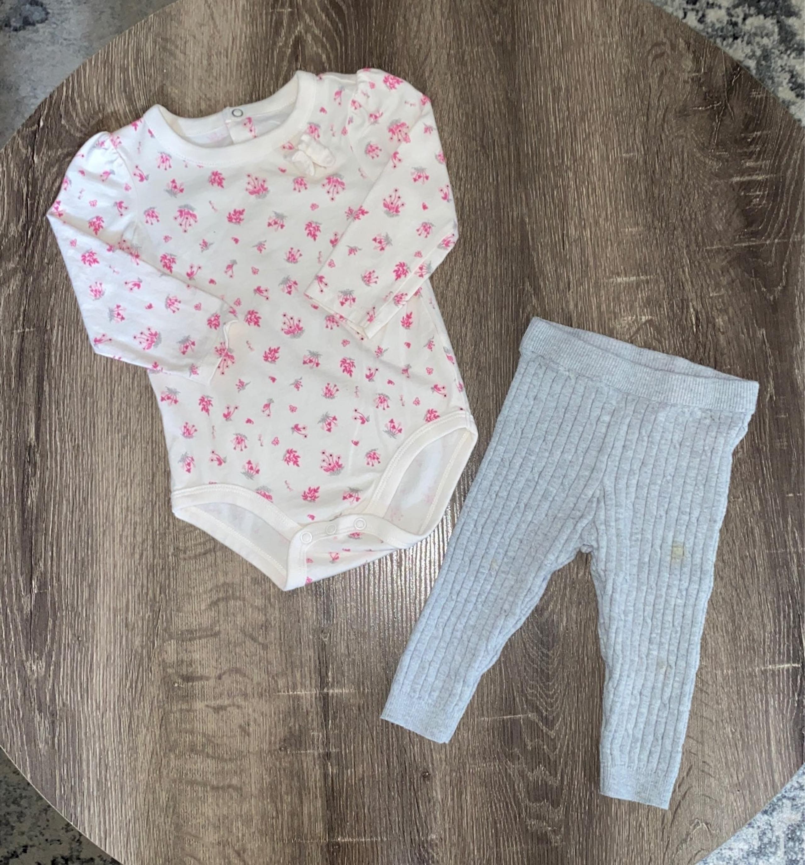 Jumping Beans & Oshkosh Baby Girl 2 Piece Outfit