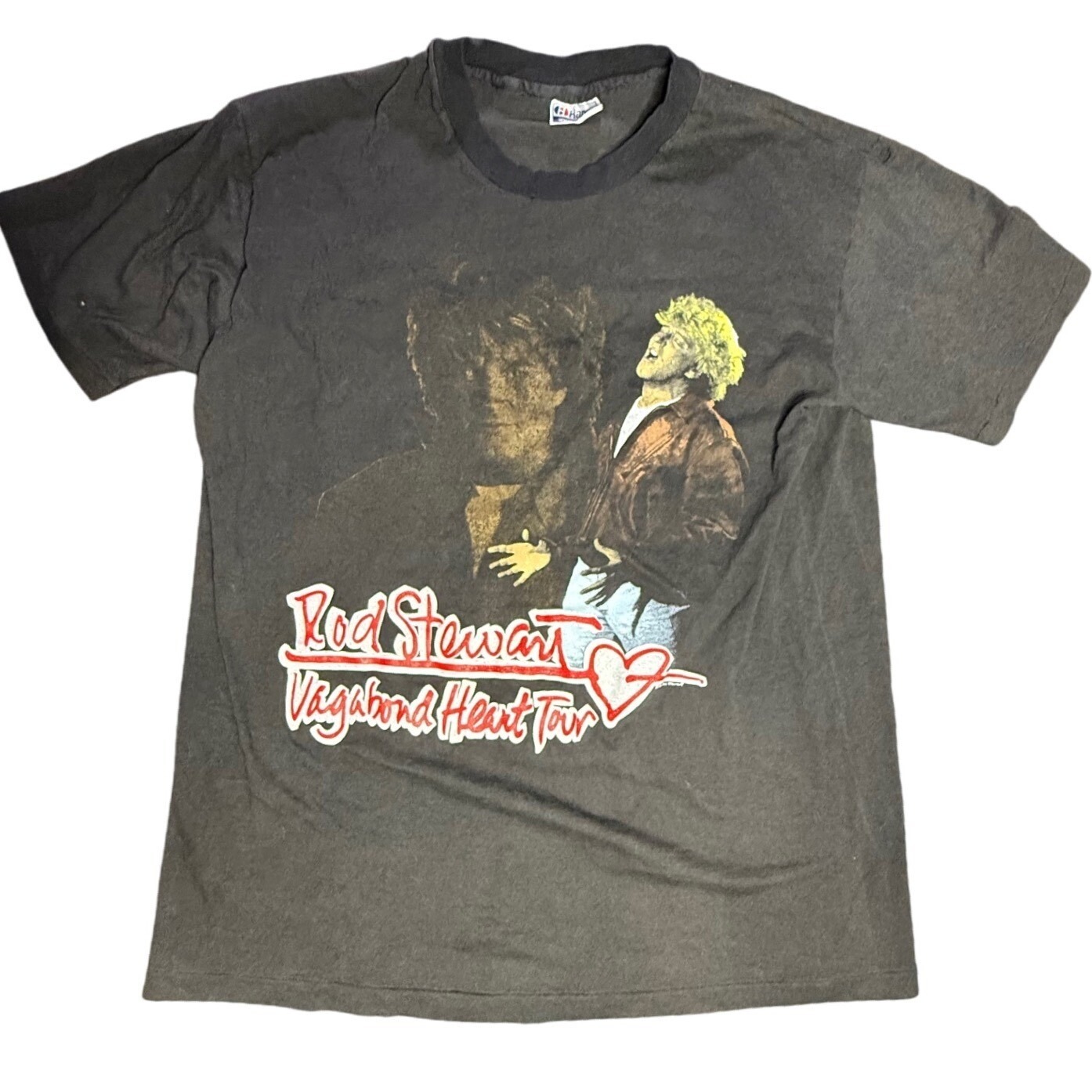 Hanes Rod Stewart Vagabond Heart Tour 1991-92 Graphic T-Shirt L