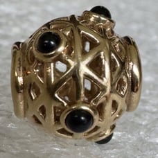 100% Authentic Pandora 14K Yellow Gold Constellation Black Onyx charm