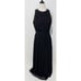 Bill Levkoff Beaded Sleeveless Floor Length Open Back Maxi Dress Gown Black 12