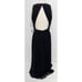 Bill Levkoff Beaded Sleeveless Floor Length Open Back Maxi Dress Gown Black 12