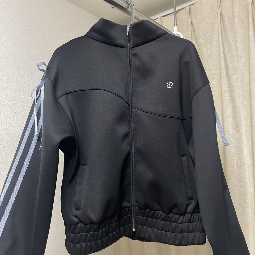 トップス RONE PARC Ribbon track jacket(black) RONE PARC black jacket