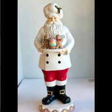 Large Christmas Santa Pastry Chef Gingerbread Pastel Cupcakes