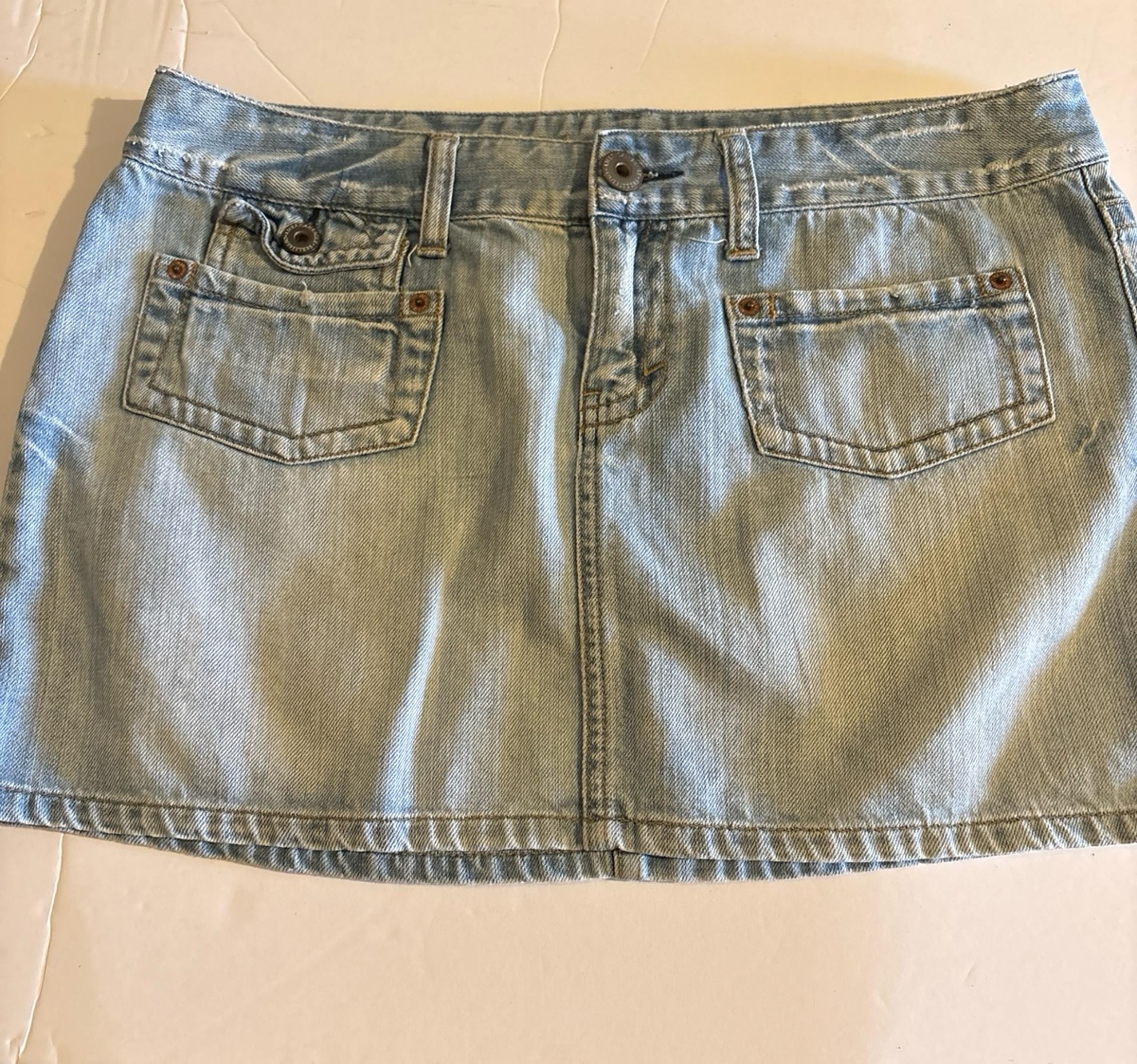 Women’s Ladies Teens Y2K American Eagle Denim Mini Skirt Size