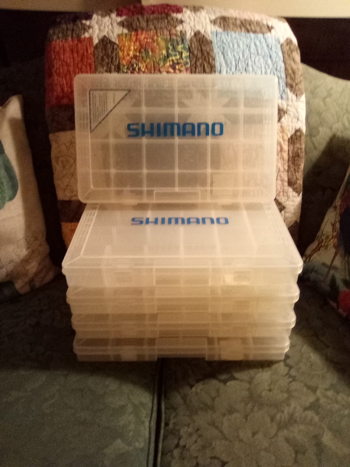 5 large Shimano boxes