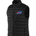 Buffalo Bills Full Zip Men's NFL Black Puffer Vest Jacket Coat New W Tags ...emb