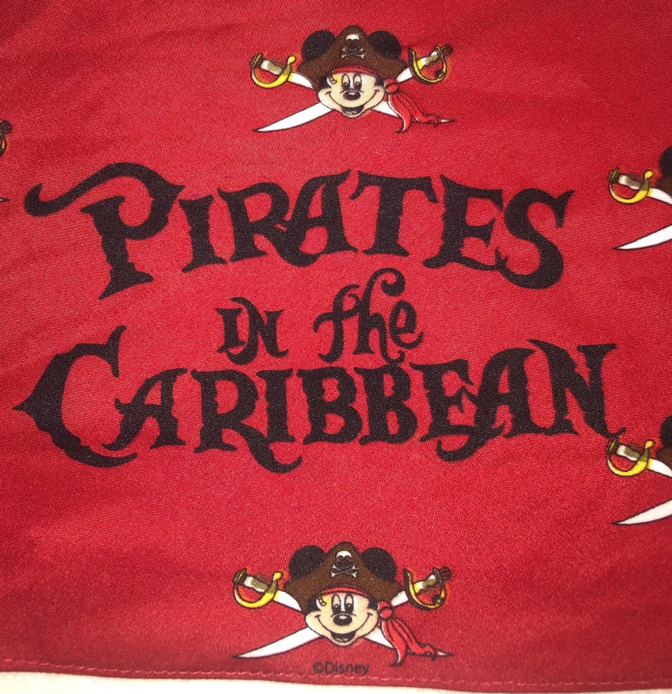 Disney Cruise Mickey Mouse Pirates in The Caribbean Bandanna Scarf