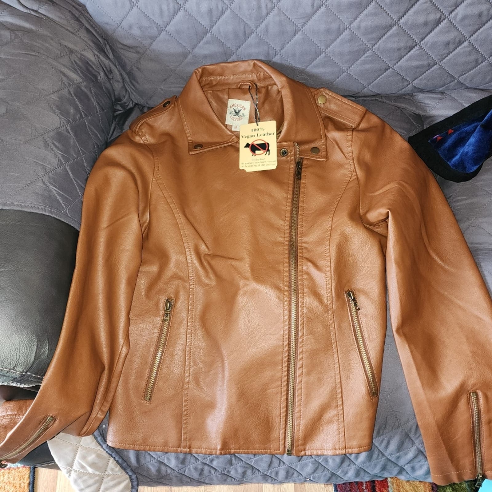 AMERICAN CULTURE NWT WOMENS size Medium LEATHER JACKET COAT