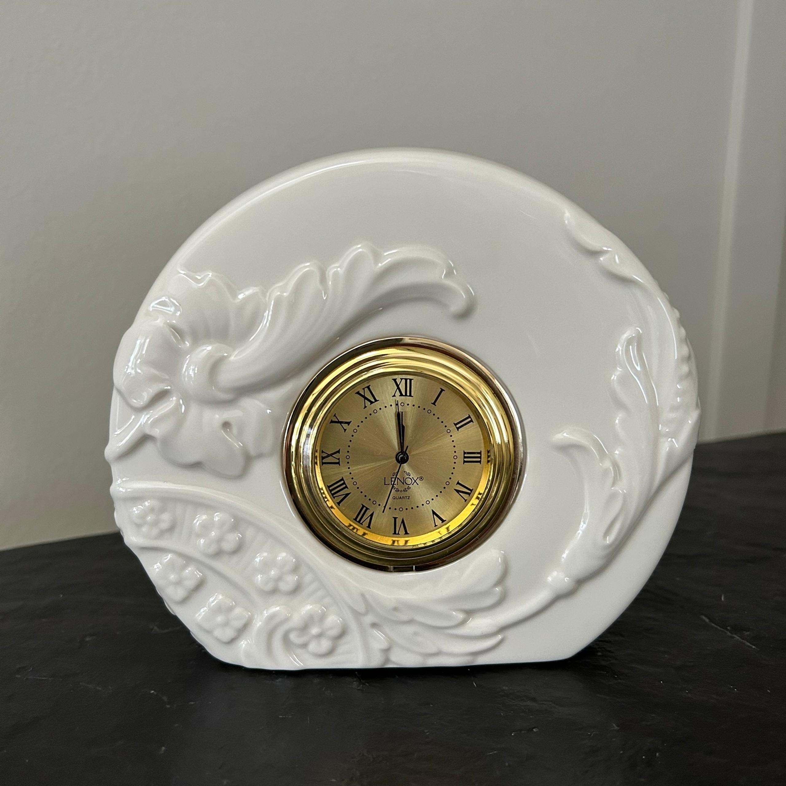 NEW IN BOX Lenox Grand Minuet Ceramic Fine Porcelain Desk Clock