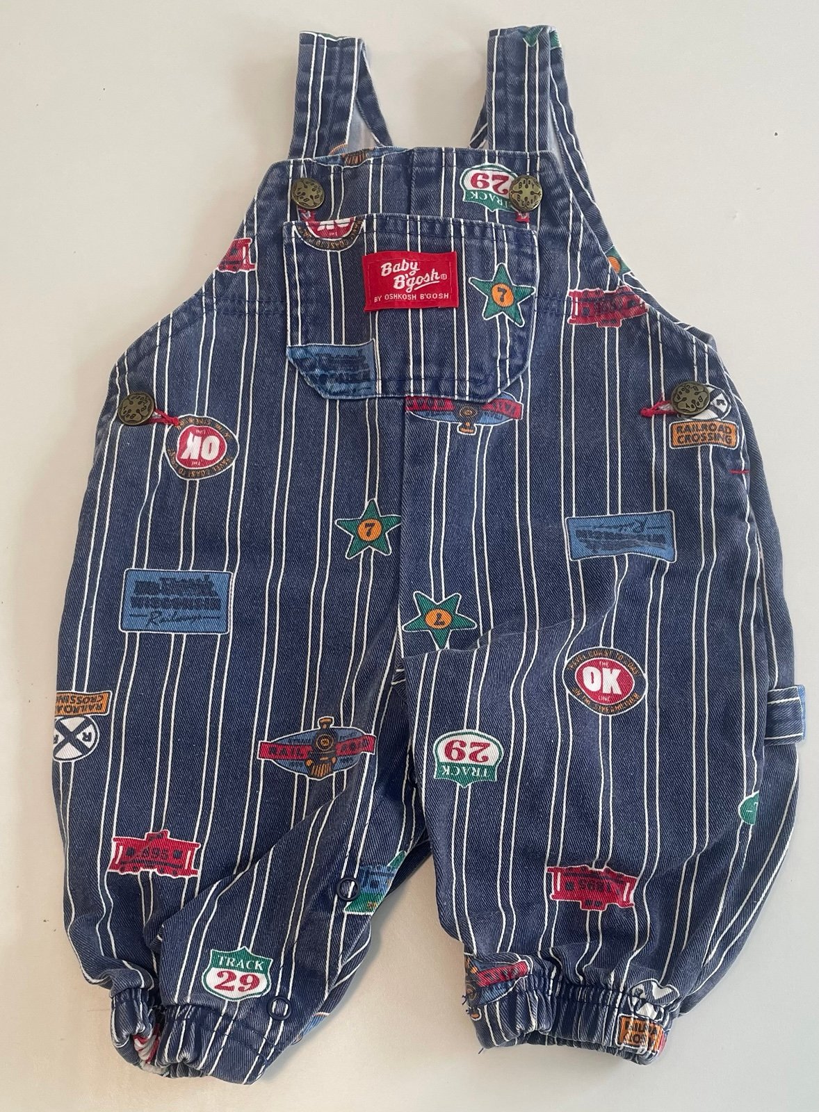 Baby B’Gosh by OshKosh B’Gosh Overalls Baby Size 3-6 Months Railroad Vintage