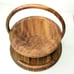 Handcarved Brown Unique Farmhouse Decorative Collapsible Wooden Fruit Basket