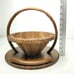 Handcarved Brown Unique Farmhouse Decorative Collapsible Wooden Fruit Basket