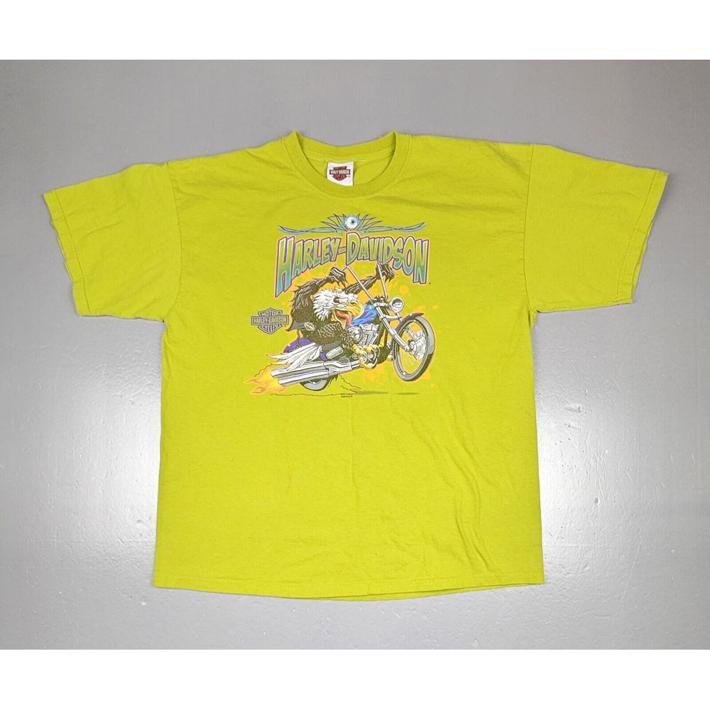 Harley Davidson T-Shirt Mens XL. Livermore California Eagles Y2k Motorcycles Tee