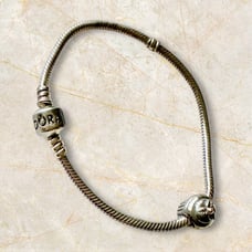 AUTHENTIC ALE PANDORA STERLING SILVER CABLE BRACELET PUZZLE LOCK