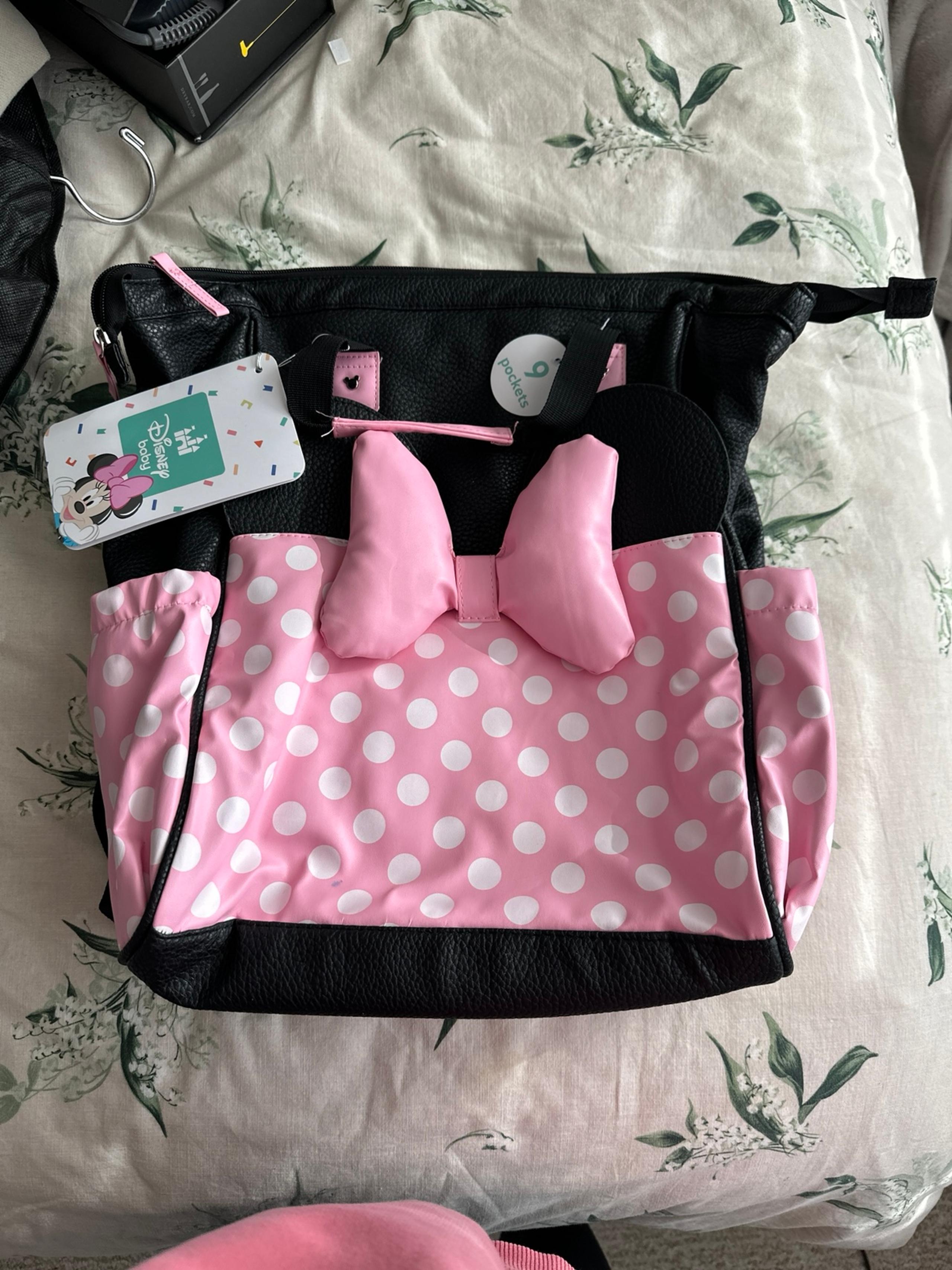 Disney Baby Diaper Bag, Minnie Mouse Big Bow, Backpack