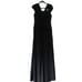 TADASHI SHOJI Cap Slv V-neck Gathered Crossed Front Stretch Jersey Maxi Dress XL