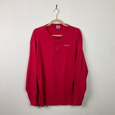 Carhartt | Women's Red Thermal Henley Long Sleeve Top XXL