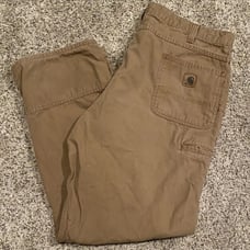 VTG Carhartt B188 BUC Double Knee Men’s 42x32 Brown Carpenter Jeans Loose Fit