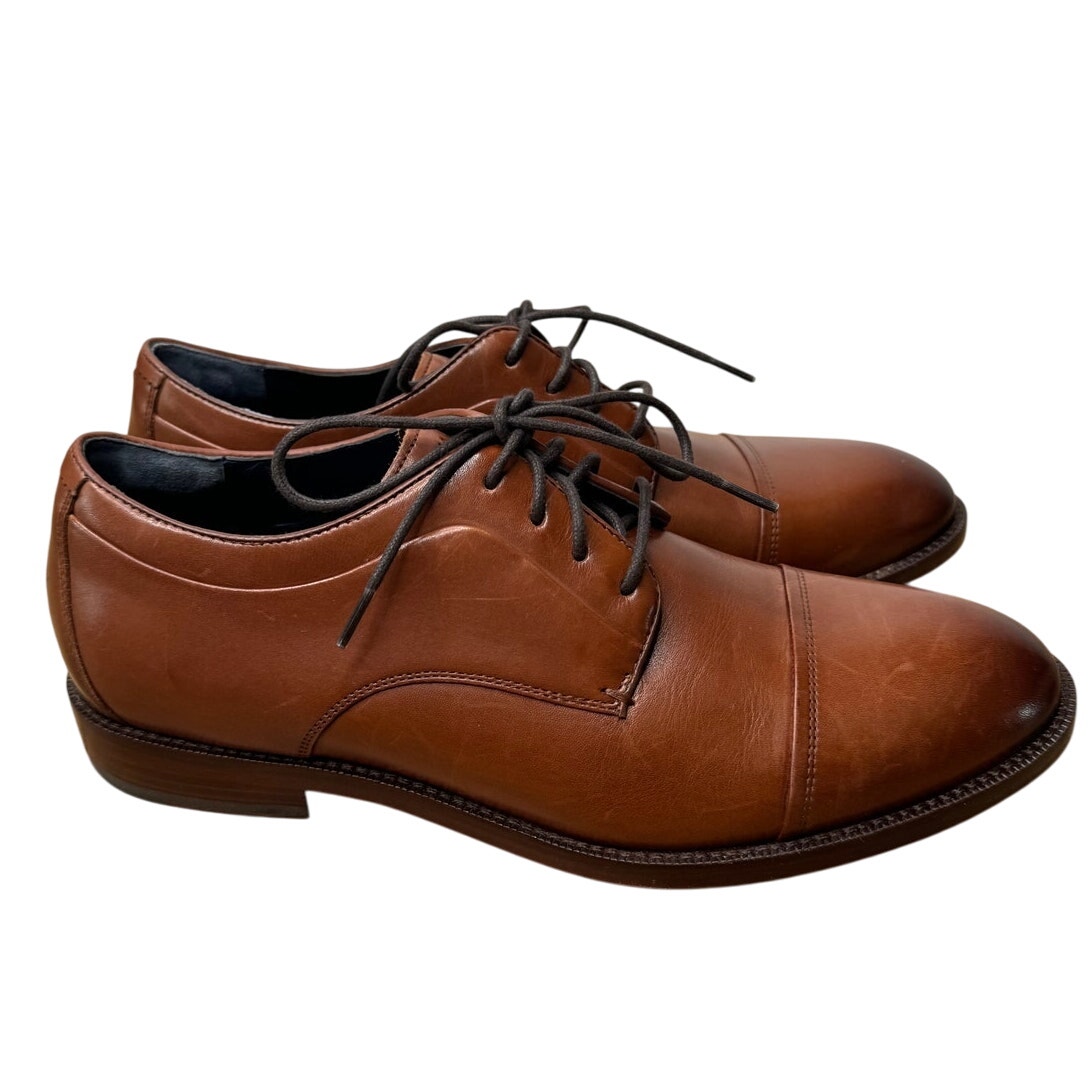 Cole Haan Men's Harrison Grand 2.0 Cap Toe Derby Oxford Dress Shoe Brown Leather