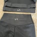 TLF Women’s Size Small Matching Set Metallic Black Sports Bra and 6” Shorts