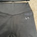 TLF Women’s Size Small Matching Set Metallic Black Sports Bra and 6” Shorts