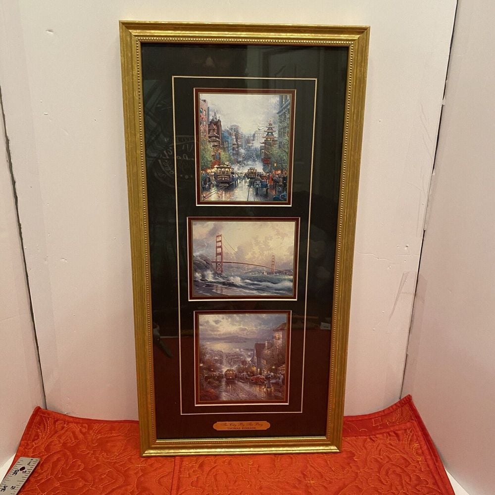 The City By The Bay Thomas Kinkade Accent Prints 1999 (Framed) Authentic