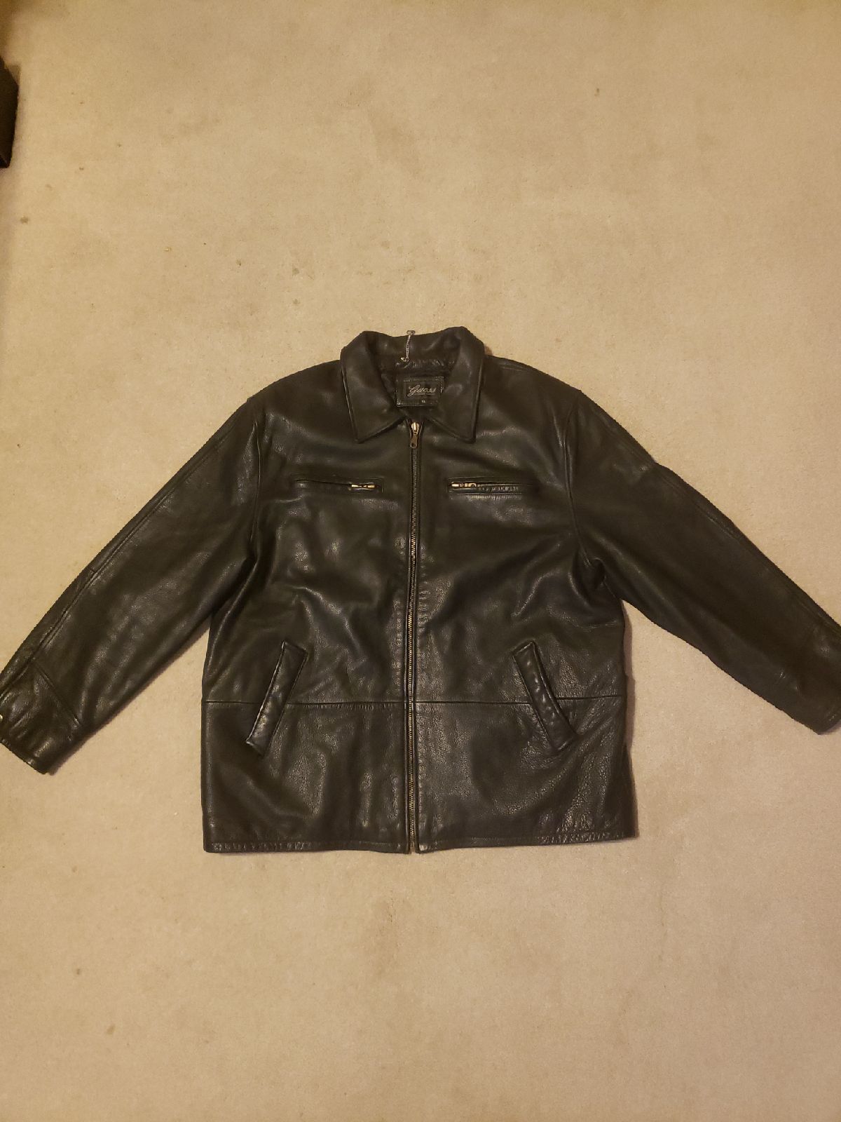 GUESS genuine leather jacket